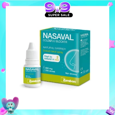 NASAVAL - Cold And Flu Blocker Powder Nasal Spray 800 Mg, 200 Doses image