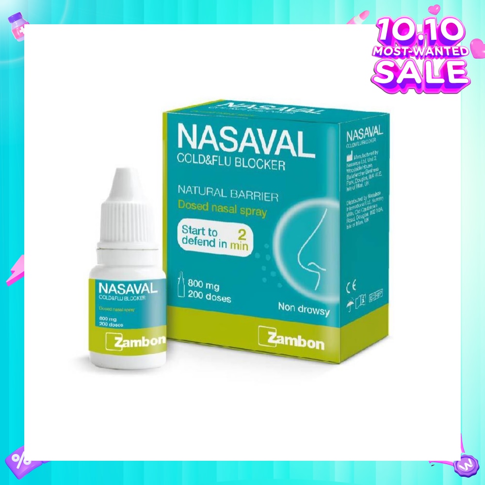 Cold And Flu Blocker Powder Nasal Spray 800 Mg, 200 Doses