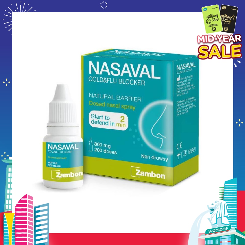 Cold And Flu Blocker Powder Nasal Spray 800 Mg, 200 Doses