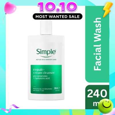 SIMPLE Active Skin Barrier Care Repair+ Cream Cleanser 240ml image