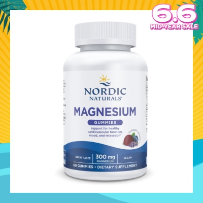 NORDIC NATURALS Magnesium Gummies (Promote Cardiovascular Function, Healthy Mood And A Relaxed State Of Mind) 60s