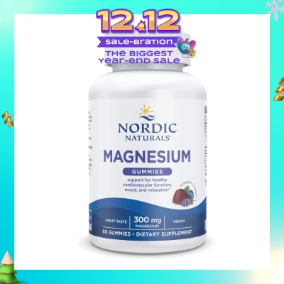 NORDIC NATURALS Magnesium Gummies (Promote Cardiovascular Function, Healthy Mood And A Relaxed State Of Mind) 60s