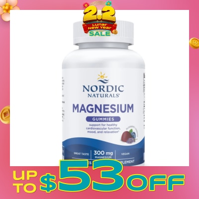 NORDIC NATURALS Magnesium Gummies (Promote Cardiovascular Function, Healthy Mood And A Relaxed State Of Mind) 60s