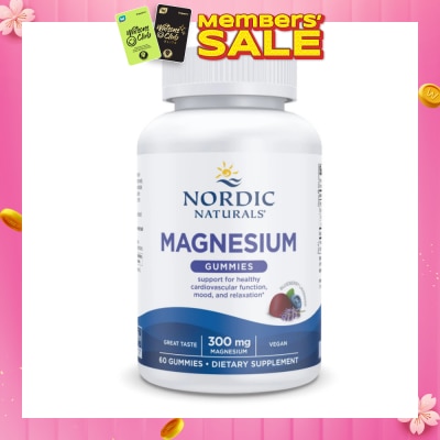 NORDIC NATURALS Magnesium Gummies (Promote Cardiovascular Function, Healthy Mood And A Relaxed State Of Mind) 60s