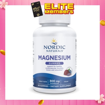 NORDIC NATURALS Magnesium Gummies (Promote Cardiovascular Function, Healthy Mood And A Relaxed State Of Mind) 60s