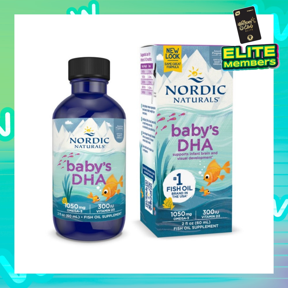 Baby's DHA Omega 3 with Vitamin D3 Drop (Artic Cod Supports Infant Brain & Visual Development) 60ml