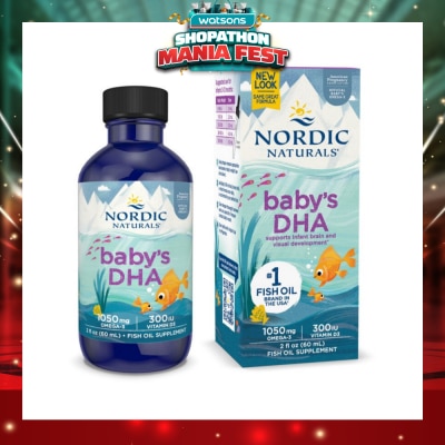 NORDIC NATURALS - Baby's DHA Omega 3 with Vitamin D3 Drop (Artic Cod Supports Infant Brain & Visual Development) 60ml