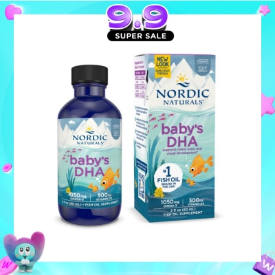 NORDIC NATURALS - Baby's DHA Omega 3 with Vitamin D3 Drop (Artic Cod Supports Infant Brain & Visual Development) 60ml image