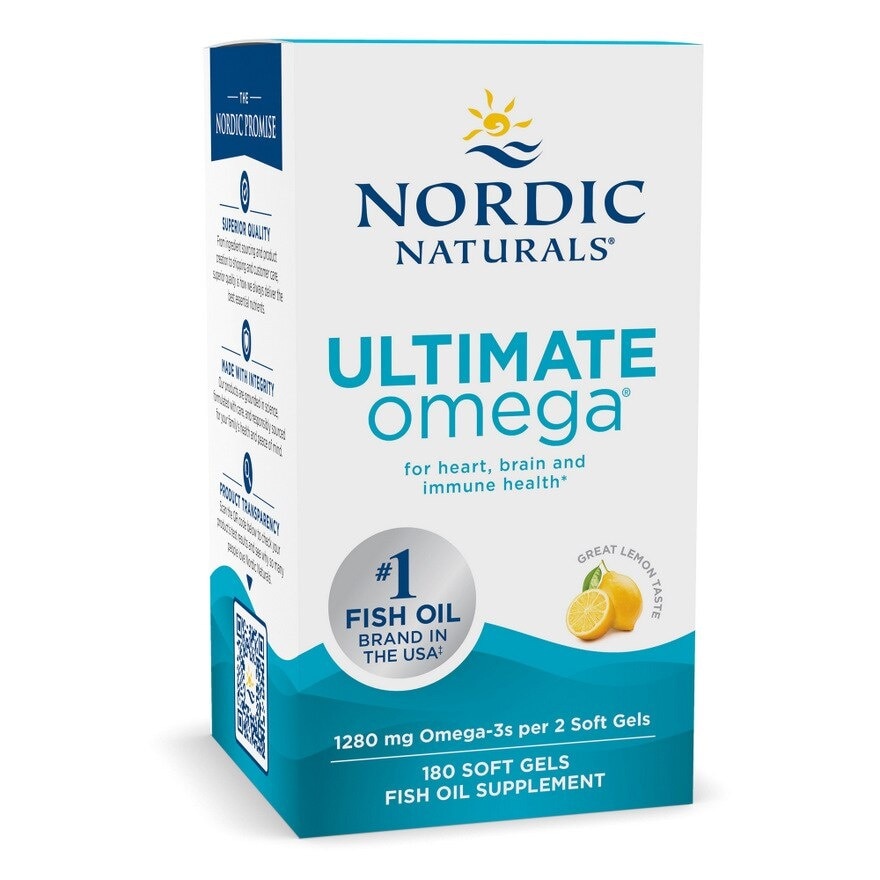 Ulitmate Omega Softgel 1000mg Lemon Flavour (Support Healthy Heart) 180s