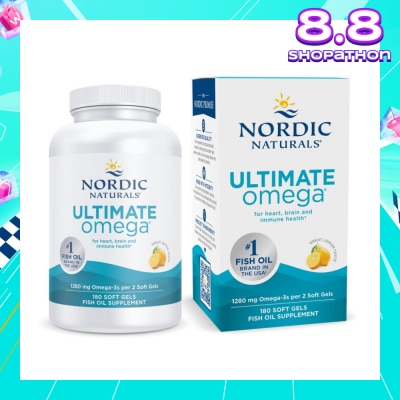 NORDIC NATURALS Ulitmate Omega Softgel 1000mg Lemon Flavour (Support Healthy Heart) 180s