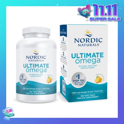 NORDIC NATURALS Ultimate Omega Fish Oil Softgel Lemon Flavour 180s (Expiry: Feb`2026)