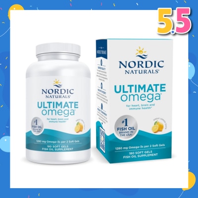 NORDIC NATURALS Ulitmate Omega Softgel 1000mg Lemon Flavour (Support Healthy Heart) 180s