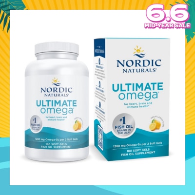 NORDIC NATURALS Ulitmate Omega Softgel 1000mg Lemon Flavour (Support Healthy Heart) 180s