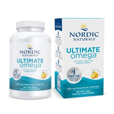 NORDIC NATURALS Ulitmate Omega Softgel 1000mg Lemon Flavour (Support Healthy Heart) 180s