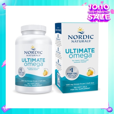 NORDIC NATURALS Ultimate Omega Fish Oil Softgel Lemon Flavour 180s (Expiry: Feb`2026)