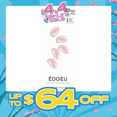 EDGEU - Real Gel Nail Strips ENA139 Mirror Milk Pink 1s