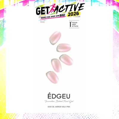 EDGEU - Real Gel Nail Strips ENA139 Mirror Milk Pink 1s image