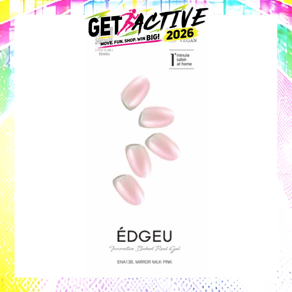 Real Gel Nail Strips ENA139 Mirror Milk Pink 1s image
