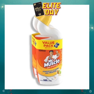 MR MUSCLE - Toilet Cleaner (Citrus) Kills 99% Of Germs 500ml X 2s