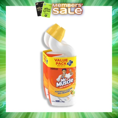 MR MUSCLE - Toilet Cleaner (Citrus) Kills 99% Of Germs 500ml X 2s