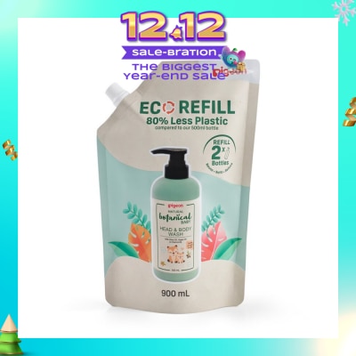 PIGEON Natural Botanical Baby Head & Body Wash Refill 900ml