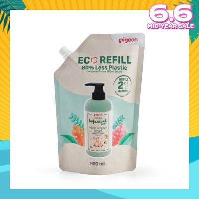 PIGEON Natural Botanical Baby Head & Body Wash Refill 900ml