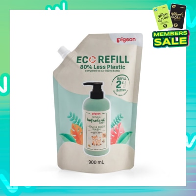 PIGEON Natural Botanical Baby Head & Body Wash Refill 900ml