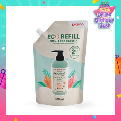 PIGEON Natural Botanical Baby Head & Body Wash Refill 900ml