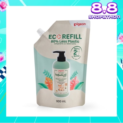 PIGEON Natural Botanical Baby Head & Body Wash Refill 900ml