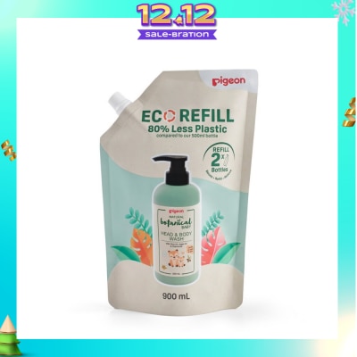 PIGEON Natural Botanical Baby Head & Body Wash Refill 900ml