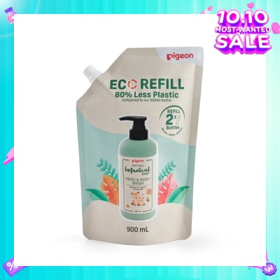 PIGEON Natural Botanical Baby Head & Body Wash Refill 900ml