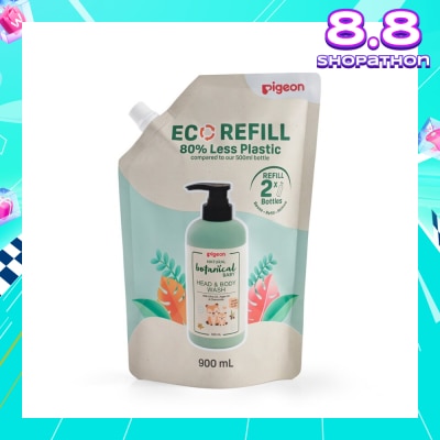 PIGEON Natural Botanical Baby Head & Body Wash Refill 900ml