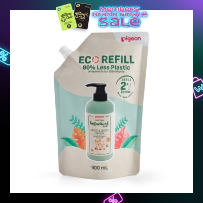 PIGEON Natural Botanical Baby Head & Body Wash Refill 900ml