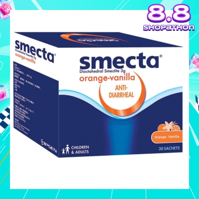 SMECTA Orange Vanilla Powder (Treats And Relieve Diarrhea) 30s