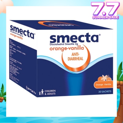 SMECTA Orange Vanilla Powder (Treats And Relieve Diarrhea) 30s