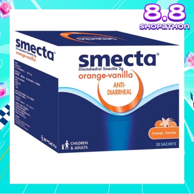 SMECTA Orange Vanilla Powder (Treats And Relieve Diarrhea) 30s