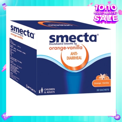 SMECTA Orange Vanilla Powder (Treats And Relieve Diarrhea) 30s