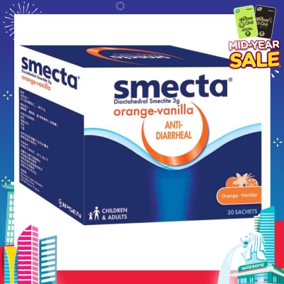 SMECTA Orange Vanilla Powder (Treats And Relieve Diarrhea) 30s