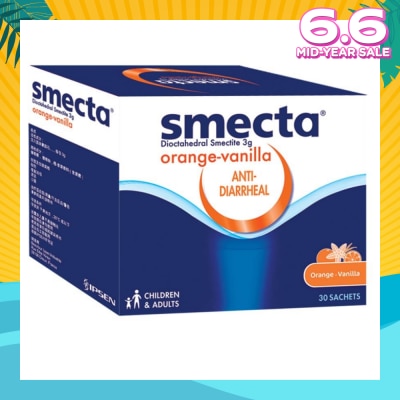 SMECTA Orange Vanilla Powder (Treats And Relieve Diarrhea) 30s