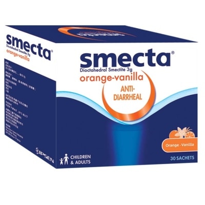 SMECTA Orange Vanilla Powder (Treats And Relieve Diarrhea) 30s