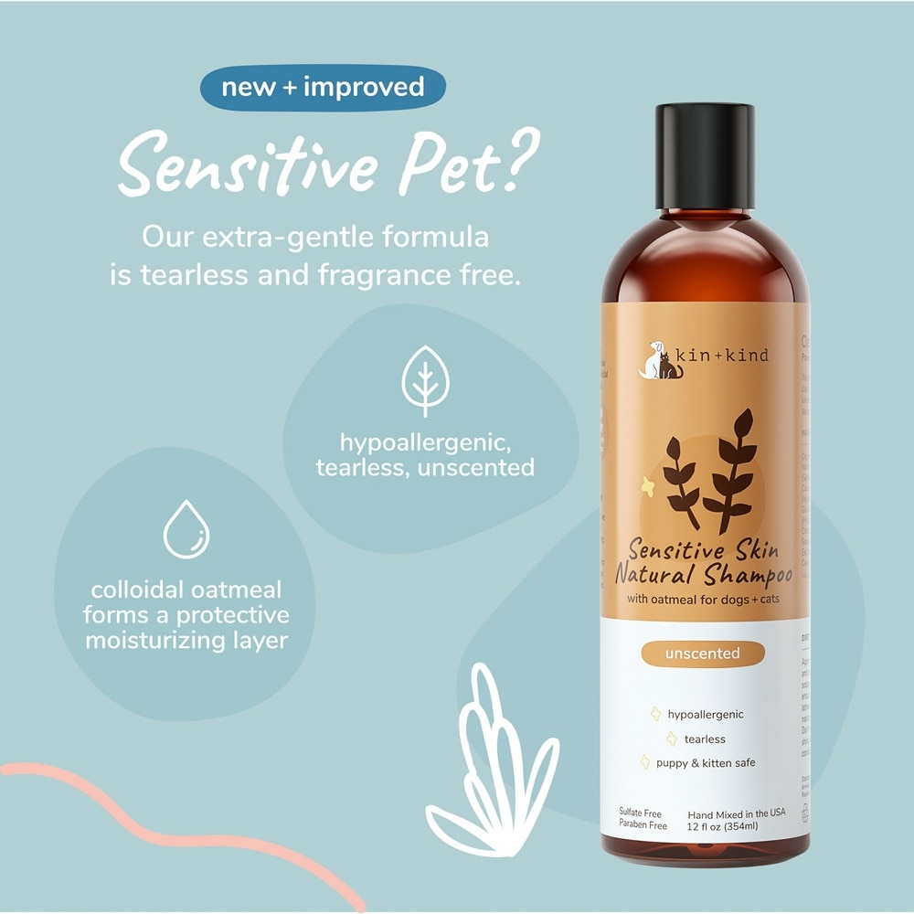 Sensitive Skin Natural Shampoo for Dog & Cat Unscented 354ml