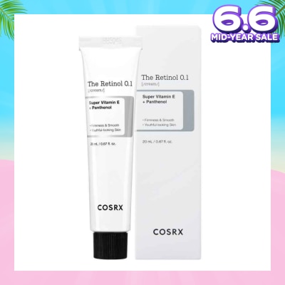 COSRX The Retinol 0.1 Cream (Target For Fine Lines, Wrinkles, Moisture Loss, Acne, Breakouts And Loss Of Skin Elasticity) 20ml