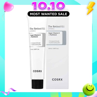 COSRX The Retinol 0.1 Cream (Target For Fine Lines, Wrinkles, Moisture Loss, Acne, Breakouts And Loss Of Skin Elasticity) 20ml image