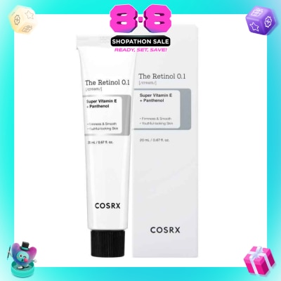 COSRX - The Retinol 0.1 Cream (Target For Fine Lines, Wrinkles, Moisture Loss, Acne, Breakouts And Loss Of Skin Elasticity) 20ml