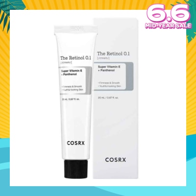 COSRX The Retinol 0.1 Cream (Target For Fine Lines, Wrinkles, Moisture Loss, Acne, Breakouts And Loss Of Skin Elasticity) 20ml