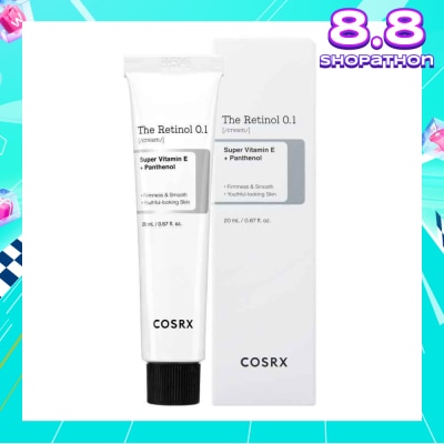 COSRX The Retinol 0.1 Cream (Target For Fine Lines, Wrinkles, Moisture Loss, Acne, Breakouts And Loss Of Skin Elasticity) 20ml