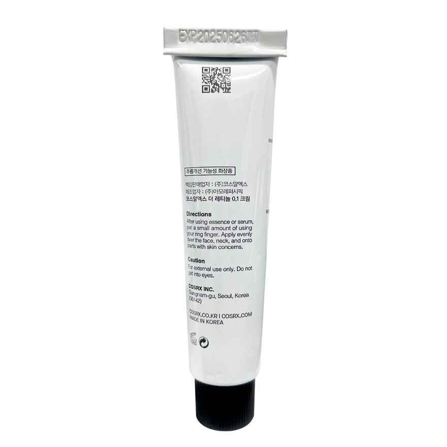 The Retinol 0.1 Cream (Target For Fine Lines, Wrinkles, Moisture Loss, Acne, Breakouts And Loss Of Skin Elasticity) 20ml<BR>