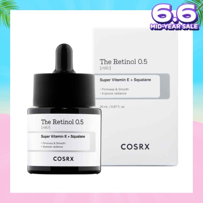 COSRX The Retinol 0.5 Oil (Target For Fine Lines, Wrinkles, Moisture Loss, Acne, Breakouts And Loss Of Skin Elasticity) 20ml