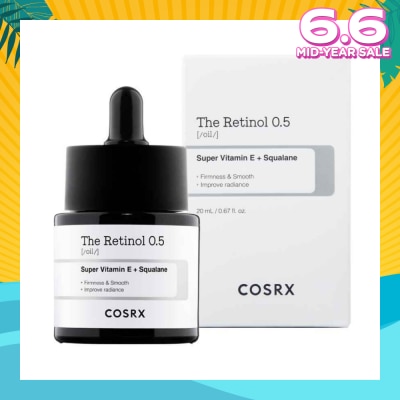COSRX The Retinol 0.5 Oil (Target For Fine Lines, Wrinkles, Moisture Loss, Acne, Breakouts And Loss Of Skin Elasticity) 20ml