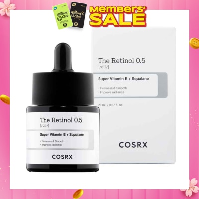 COSRX The Retinol 0.5 Oil (Target For Fine Lines, Wrinkles, Moisture Loss, Acne, Breakouts And Loss Of Skin Elasticity) 20ml